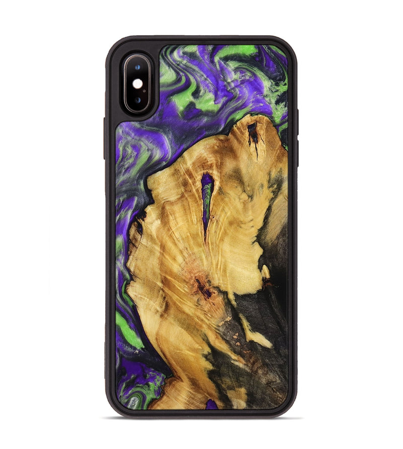 iPhone Xs Max Wood Phone Case - Nora (Purple, 818467)