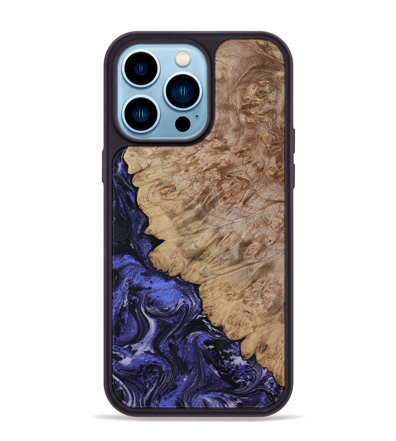 iPhone 14 Pro Max Wood Phone Case - Yazmin (Purple, 818468)