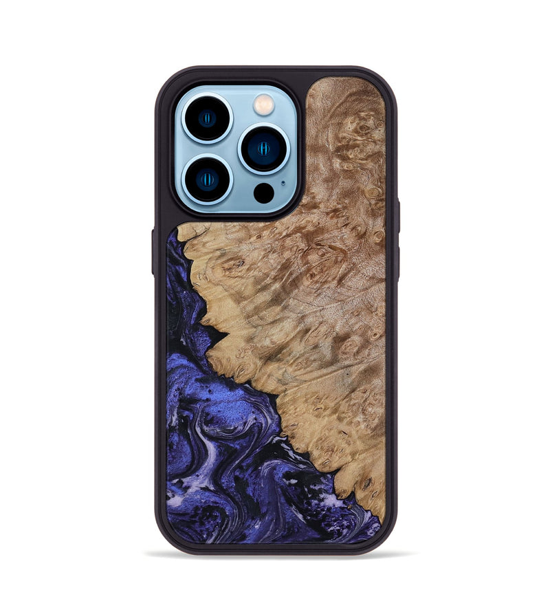 iPhone 14 Pro Wood Phone Case - Yazmin (Purple, 818468)