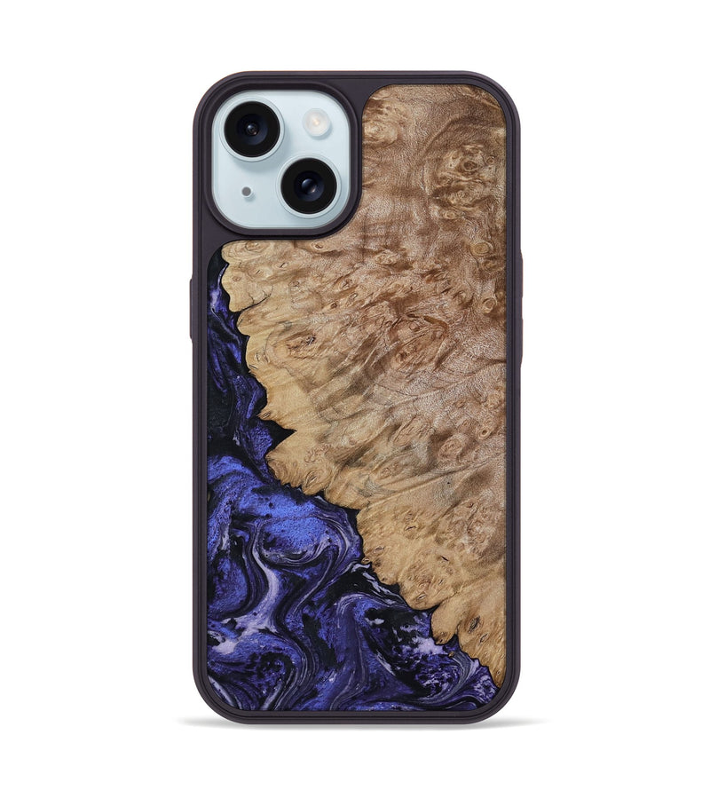 iPhone 15 Wood Phone Case - Yazmin (Purple, 818468)