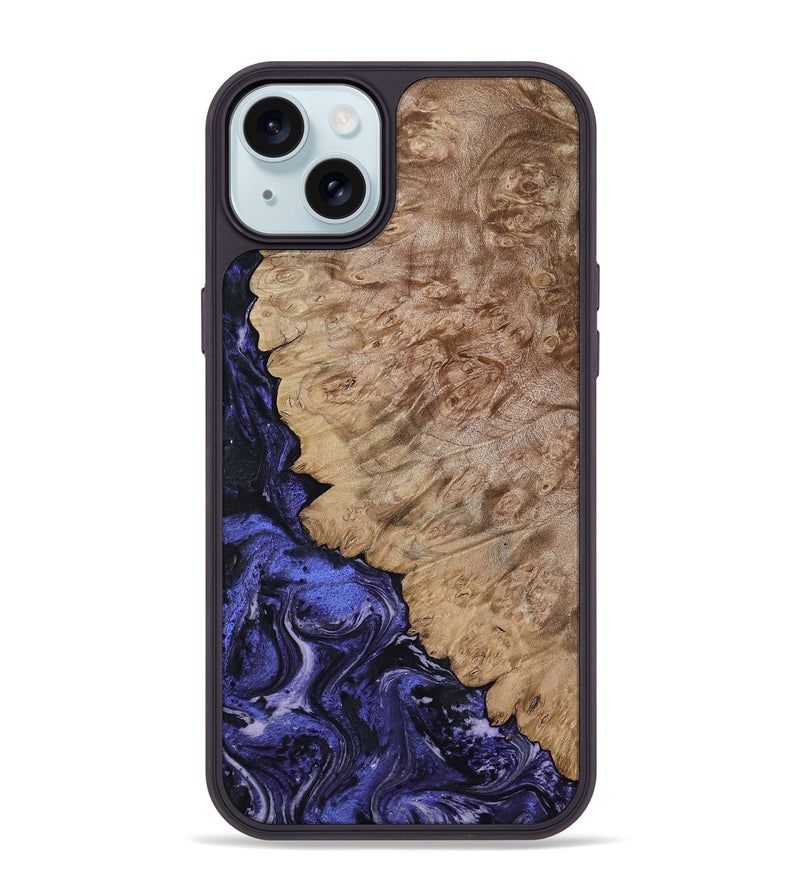 iPhone 15 Plus Wood Phone Case - Yazmin (Purple, 818468)