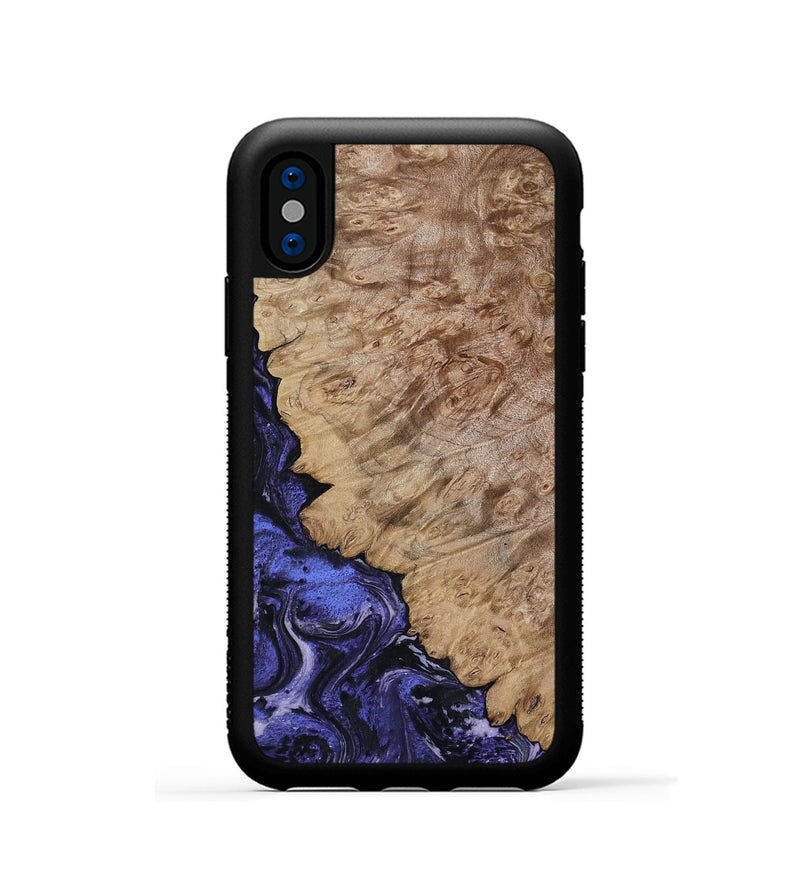 iPhone Xs Wood Phone Case - Yazmin (Purple, 818468)