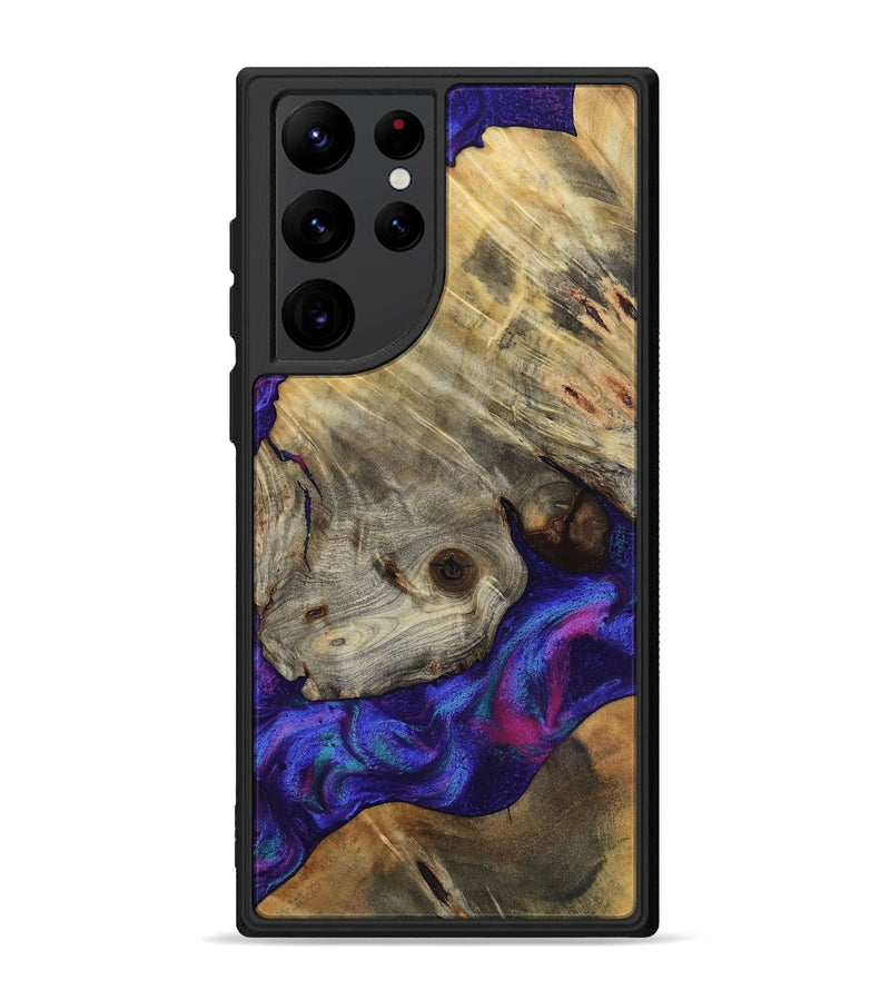 Galaxy S22 Ultra Wood Phone Case - Lilly (Purple, 818469)