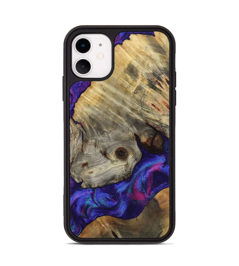 iPhone 11 Wood Phone Case - Lilly (Purple, 818469)