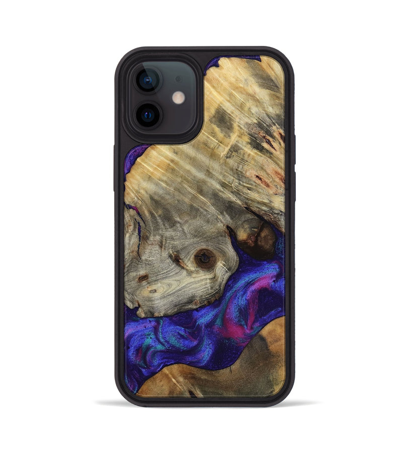 iPhone 12 Wood Phone Case - Lilly (Purple, 818469)