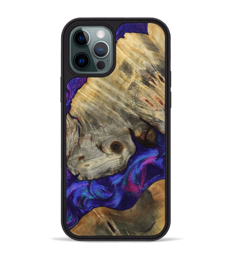 iPhone 12 Pro Max Wood Phone Case - Lilly (Purple, 818469)