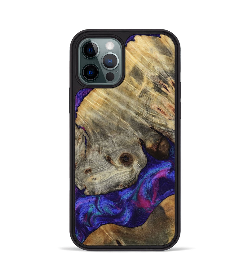 iPhone 12 Pro Wood Phone Case - Lilly (Purple, 818469)