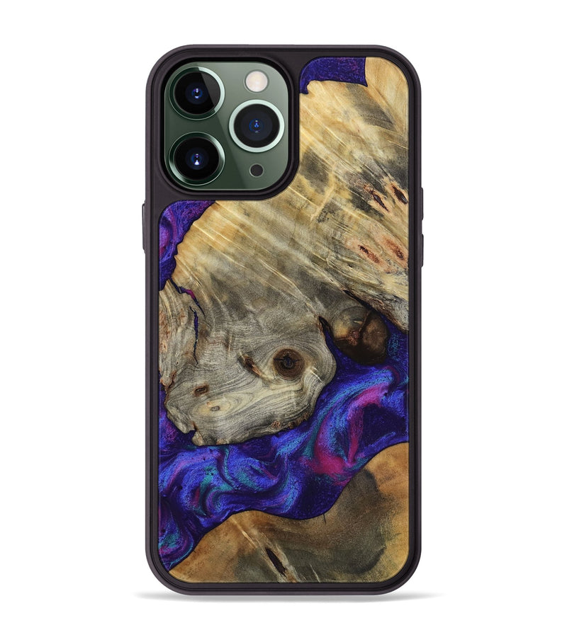 iPhone 13 Pro Max Wood Phone Case - Lilly (Purple, 818469)