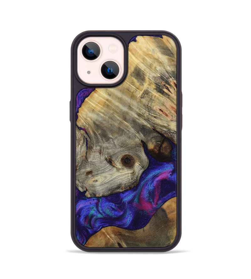 iPhone 14 Wood Phone Case - Lilly (Purple, 818469)
