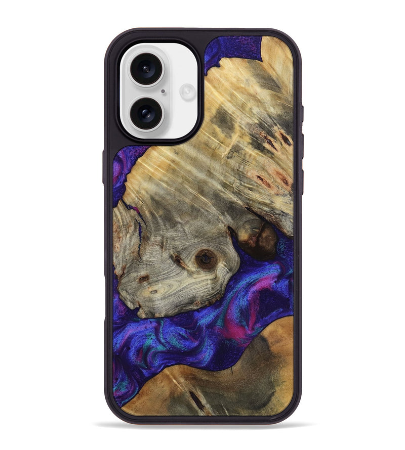 iPhone 16 Plus Wood Phone Case - Lilly (Purple, 818469)