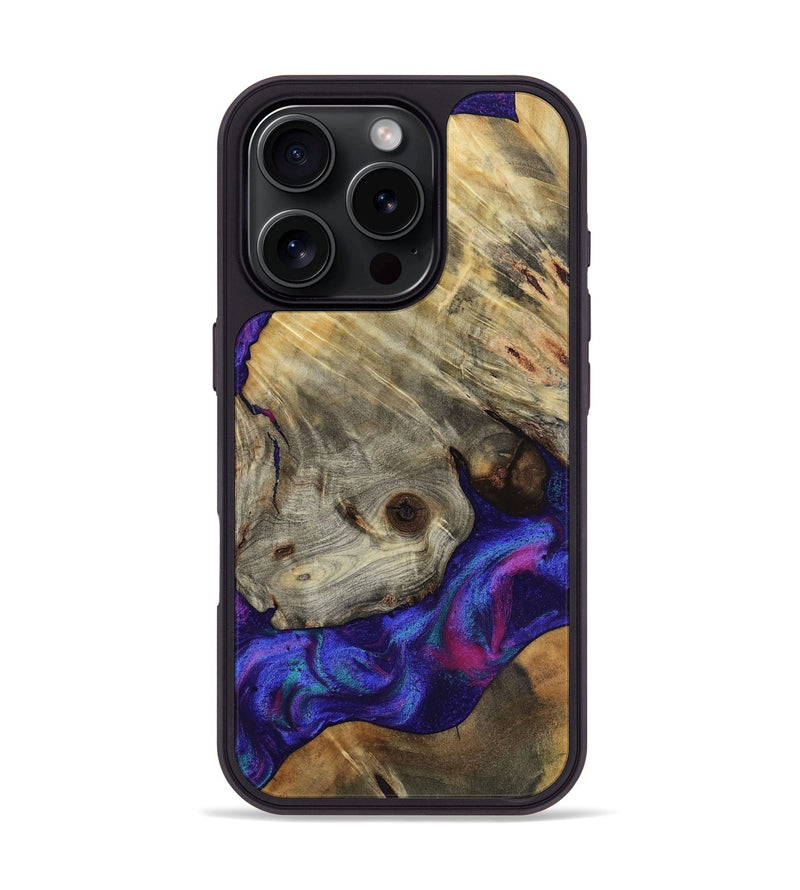 iPhone 16 Pro Wood Phone Case - Lilly (Purple, 818469)