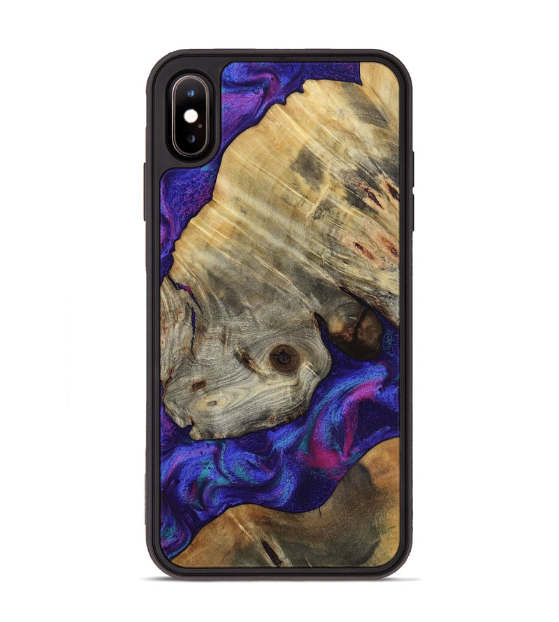 iPhone Xs Max Wood Phone Case - Lilly (Purple, 818469)