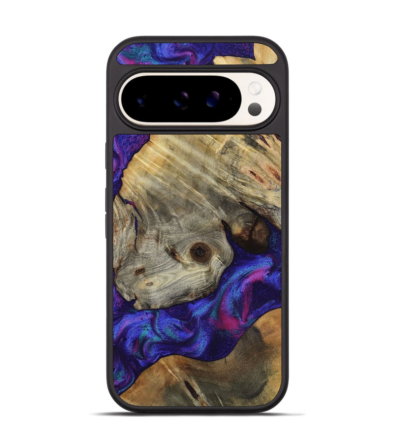 Pixel 9 Wood Phone Case - Lilly (Purple, 818469)