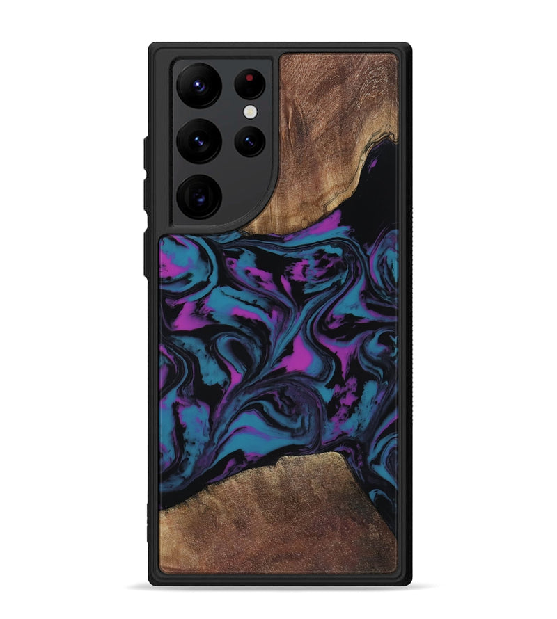 Galaxy S22 Ultra Wood Phone Case - Travis (Purple, 818470)