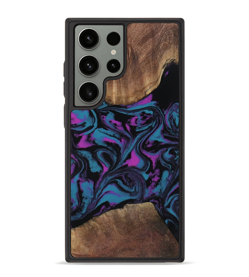 Galaxy S23 Ultra Wood Phone Case - Travis (Purple, 818470)