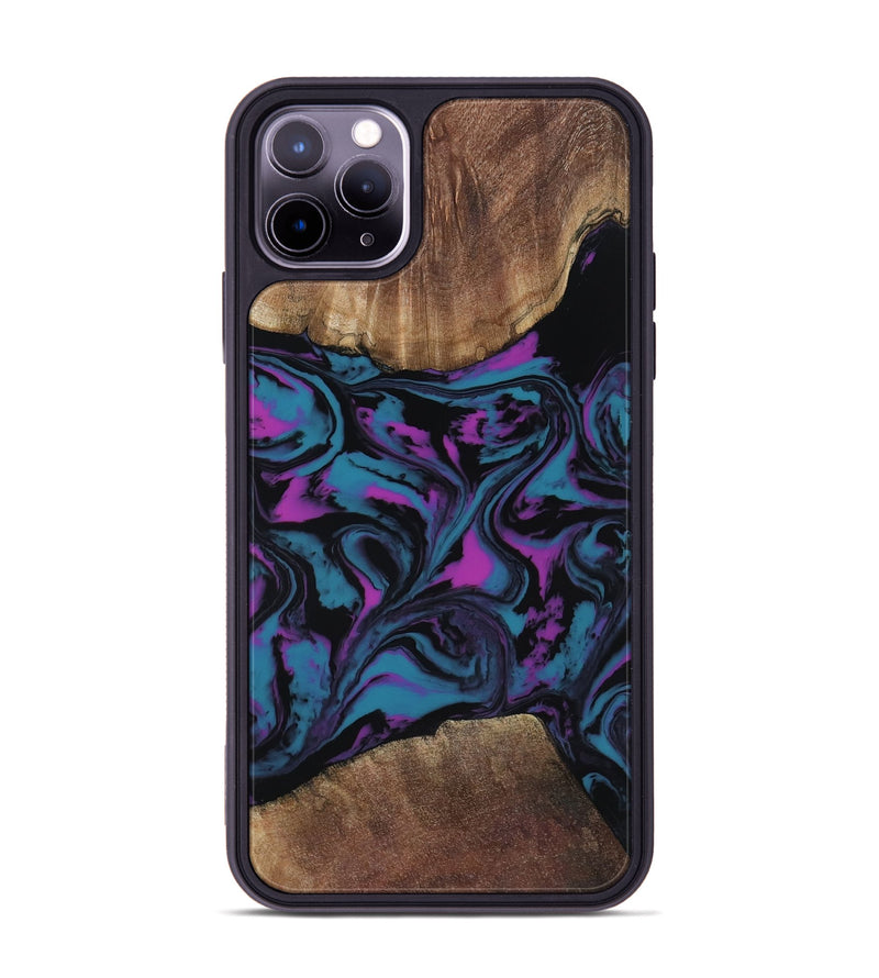 iPhone 11 Pro Max Wood Phone Case - Travis (Purple, 818470)