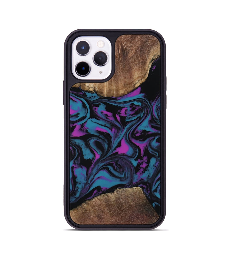 iPhone 11 Pro Wood Phone Case - Travis (Purple, 818470)