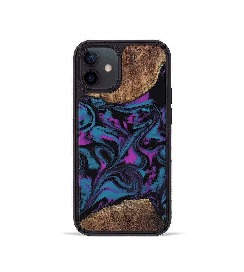 iPhone 12 mini Wood Phone Case - Travis (Purple, 818470)