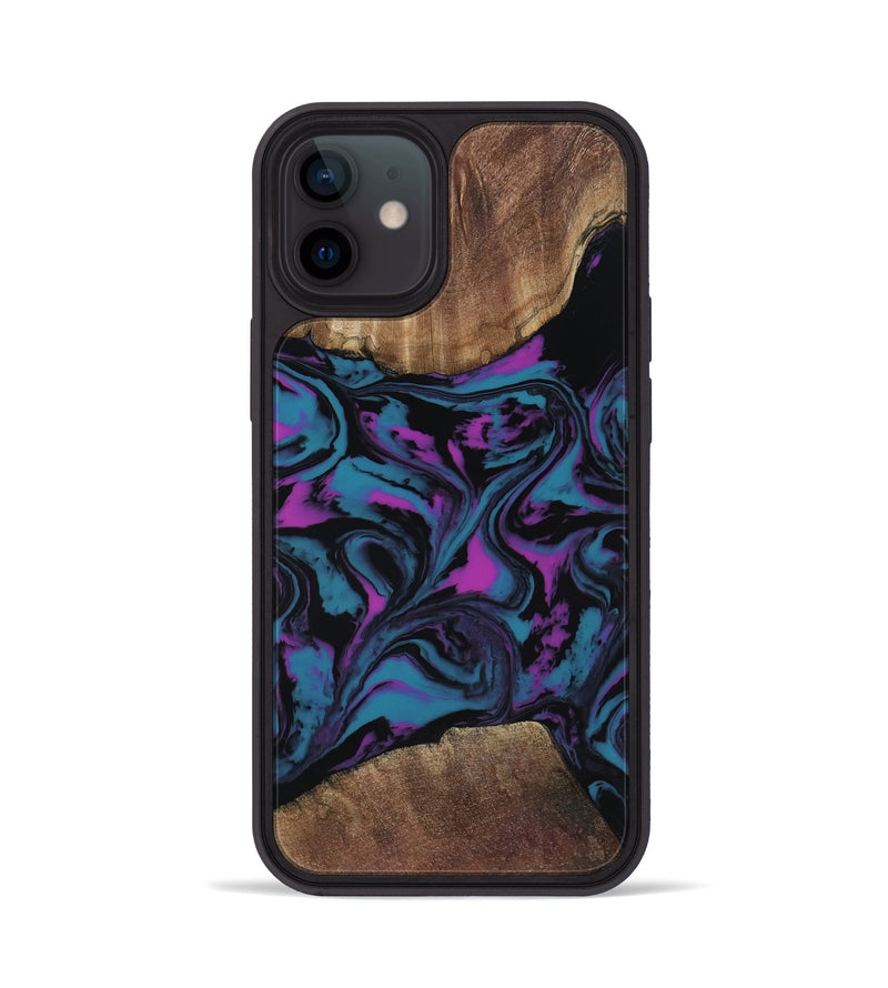 iPhone 12 Wood Phone Case - Travis (Purple, 818470)