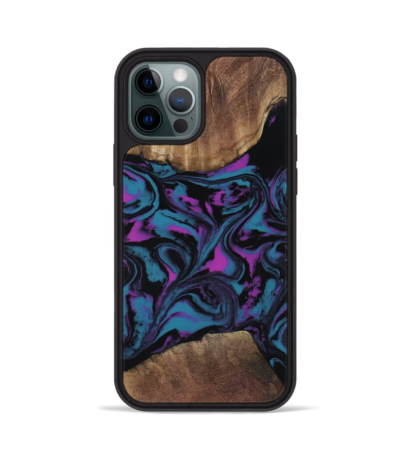 iPhone 12 Pro Wood Phone Case - Travis (Purple, 818470)