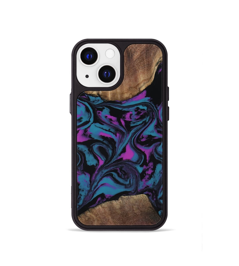 iPhone 13 mini Wood Phone Case - Travis (Purple, 818470)