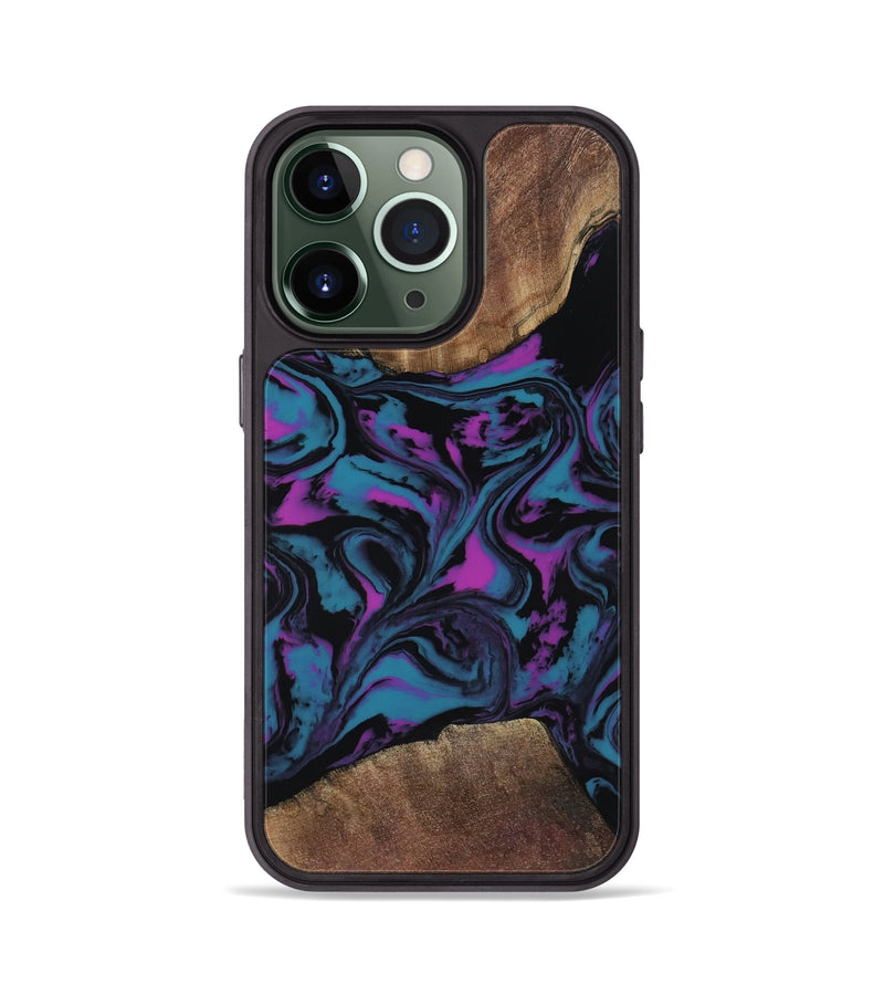 iPhone 13 Pro Wood Phone Case - Travis (Purple, 818470)