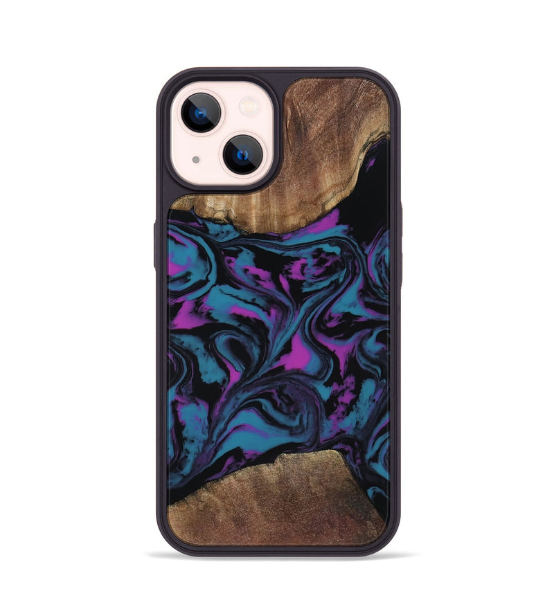 iPhone 14 Wood Phone Case - Travis (Purple, 818470)