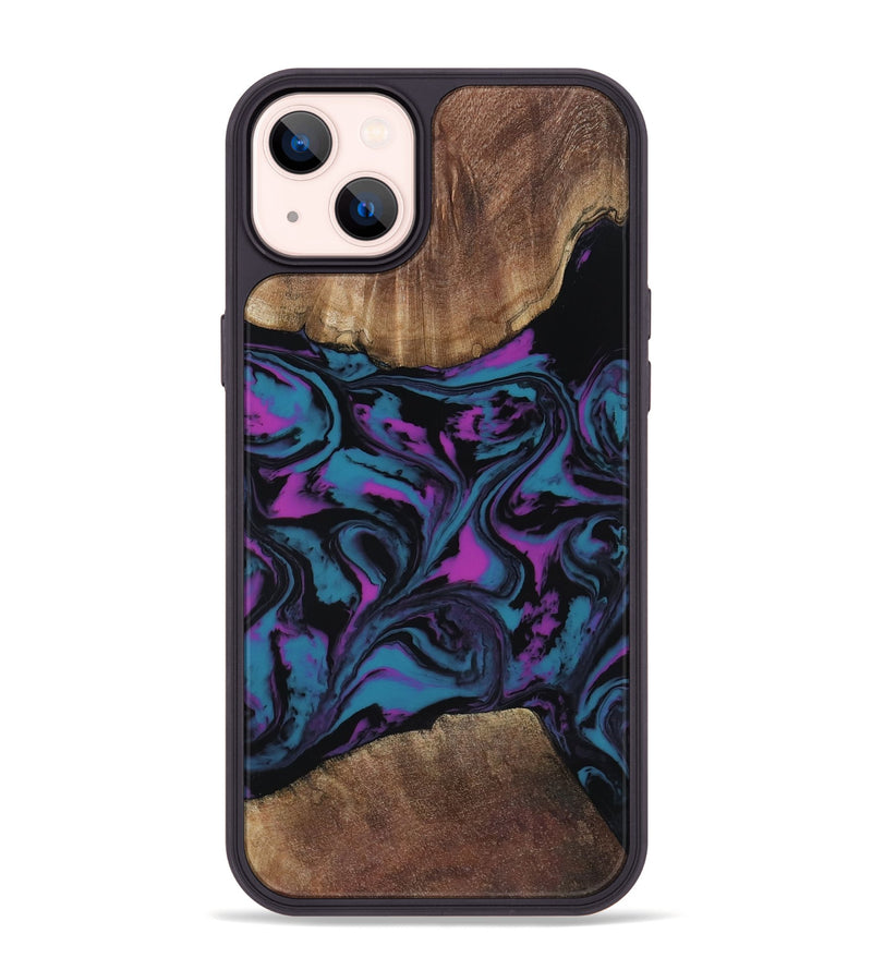 iPhone 14 Plus Wood Phone Case - Travis (Purple, 818470)