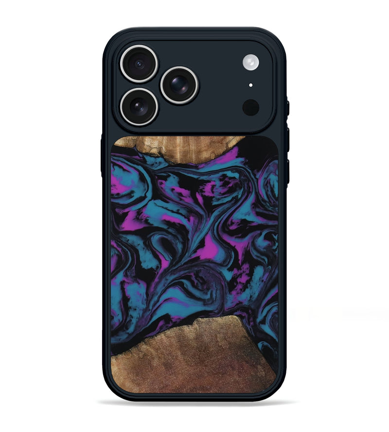 iPhone 17 Pro Max Wood Phone Case - Travis (Purple, 818470)