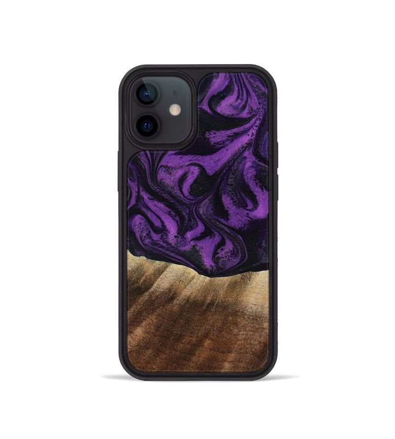 iPhone 12 mini Wood Phone Case - Jahmir (Purple, 818471)