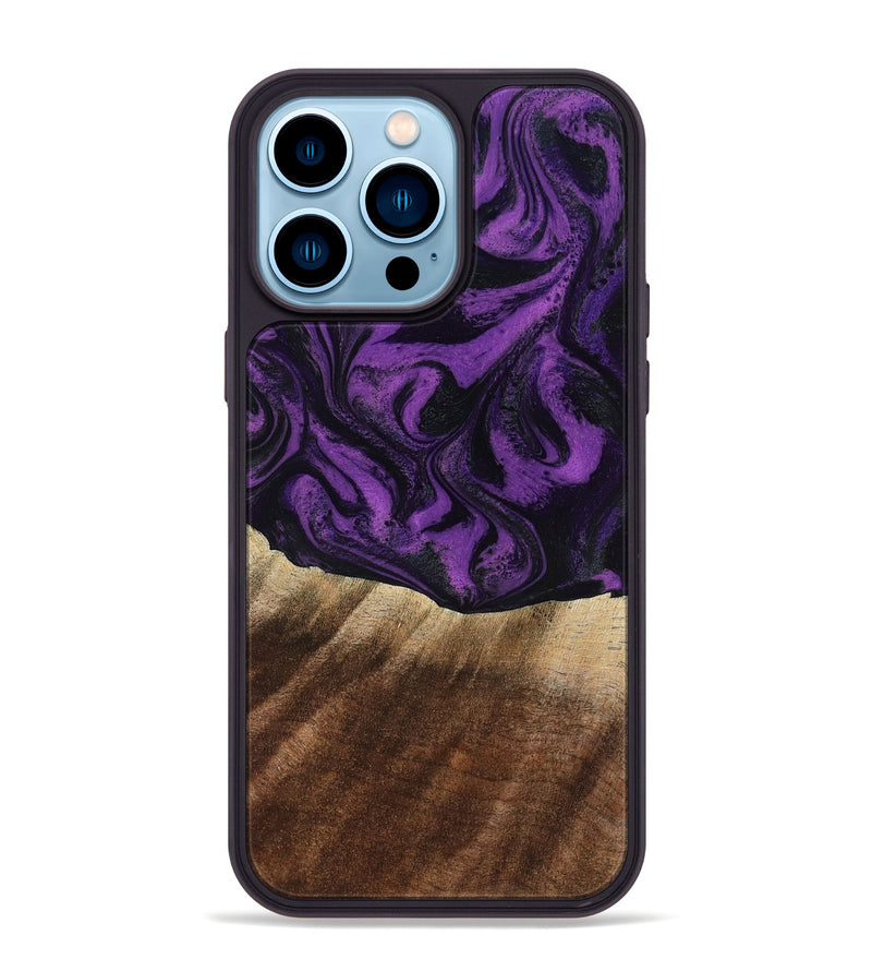 iPhone 14 Pro Max Wood Phone Case - Jahmir (Purple, 818471)
