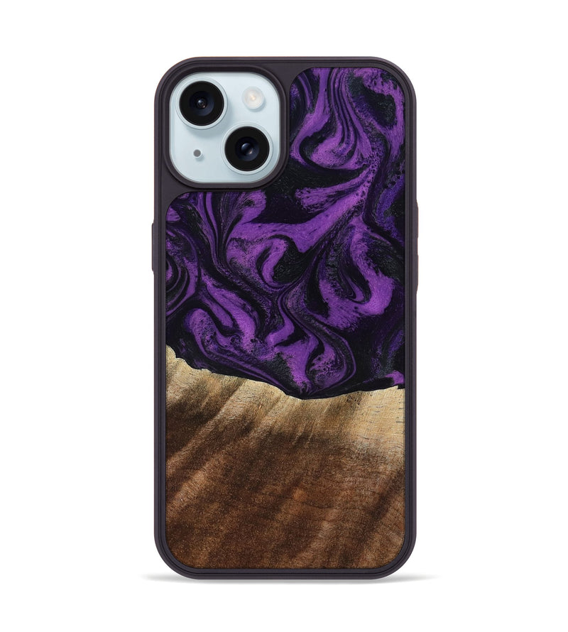 iPhone 15 Wood Phone Case - Jahmir (Purple, 818471)