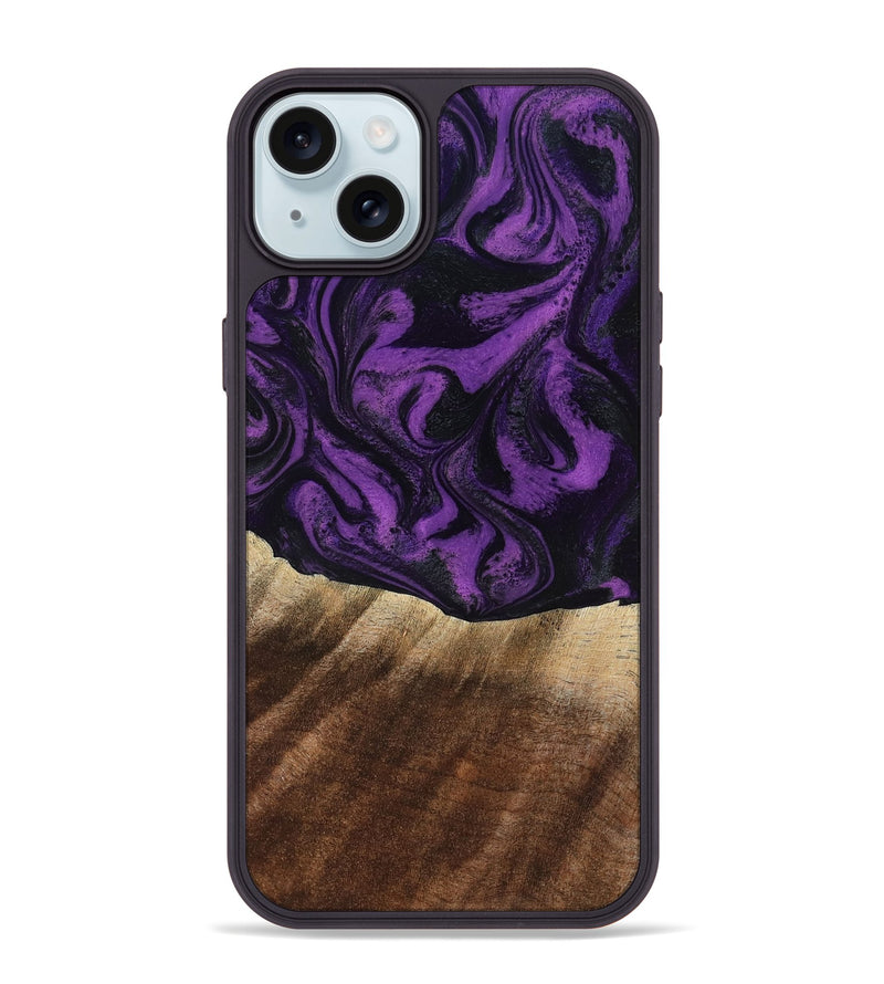 iPhone 15 Plus Wood Phone Case - Jahmir (Purple, 818471)