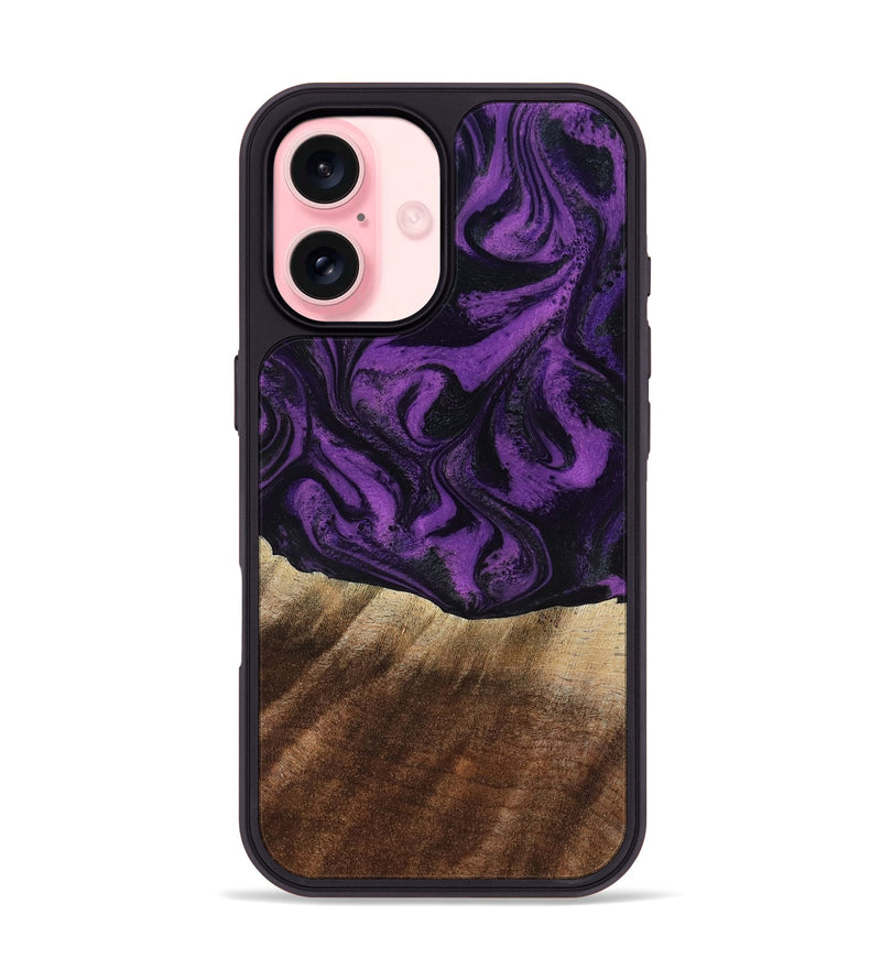 iPhone 16 Wood Phone Case - Jahmir (Purple, 818471)