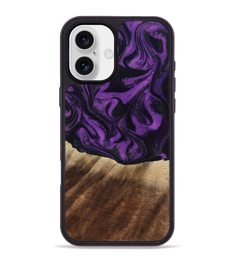 iPhone 16 Plus Wood Phone Case - Jahmir (Purple, 818471)