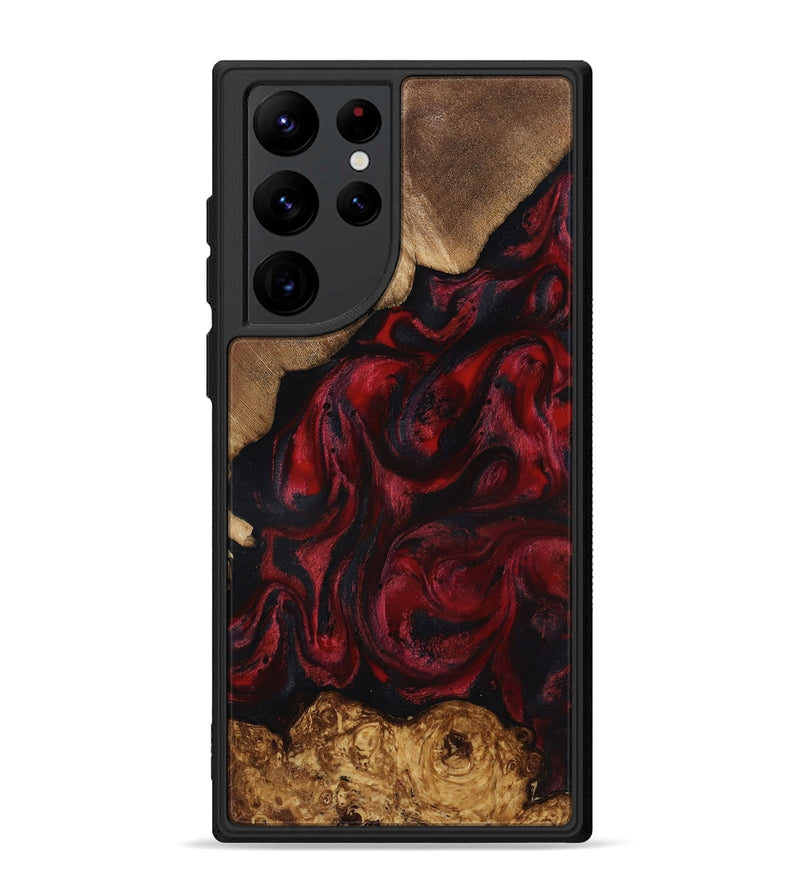 Galaxy S22 Ultra Wood Phone Case - Sol (Red, 818473)