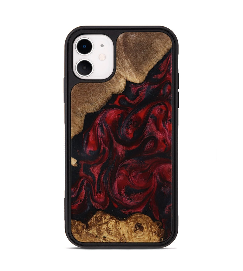 iPhone 11 Wood Phone Case - Sol (Red, 818473)