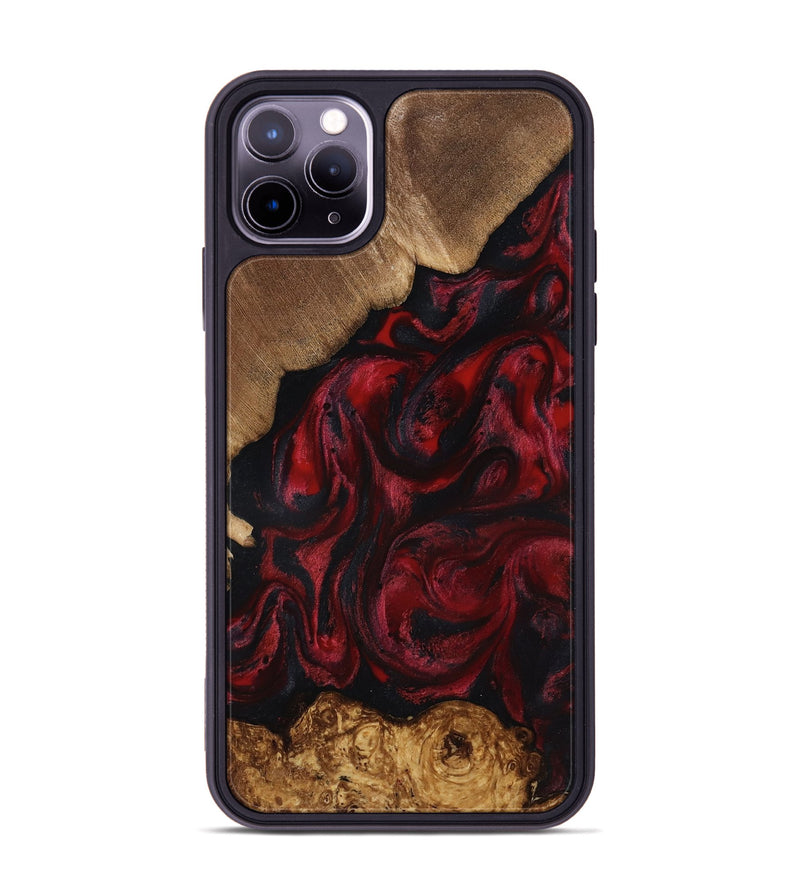iPhone 11 Pro Max Wood Phone Case - Sol (Red, 818473)
