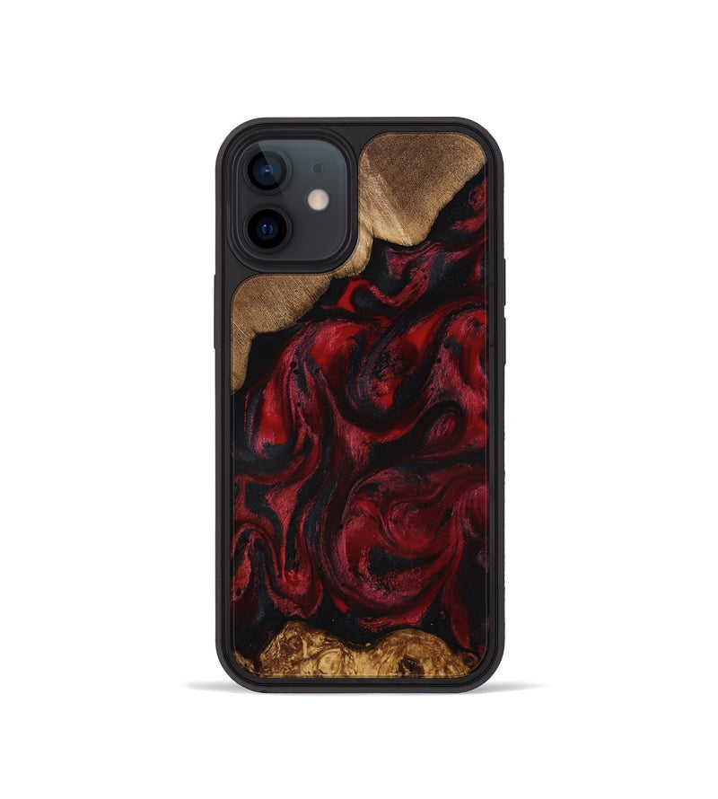 iPhone 12 mini Wood Phone Case - Sol (Red, 818473)