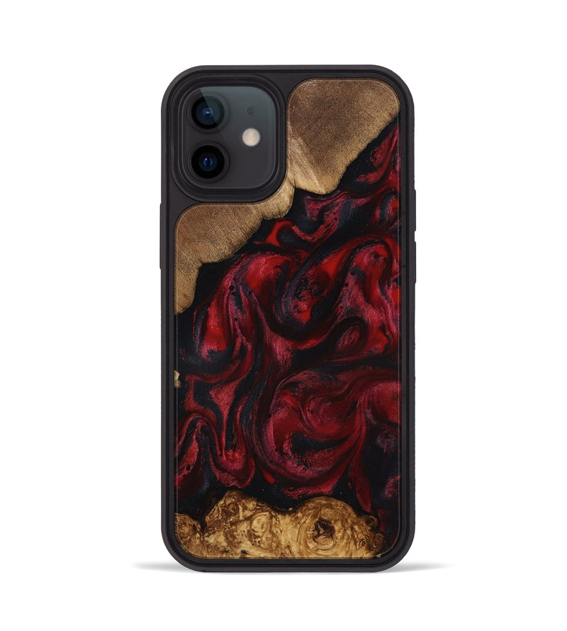 iPhone 12 Wood Phone Case - Sol (Red, 818473)