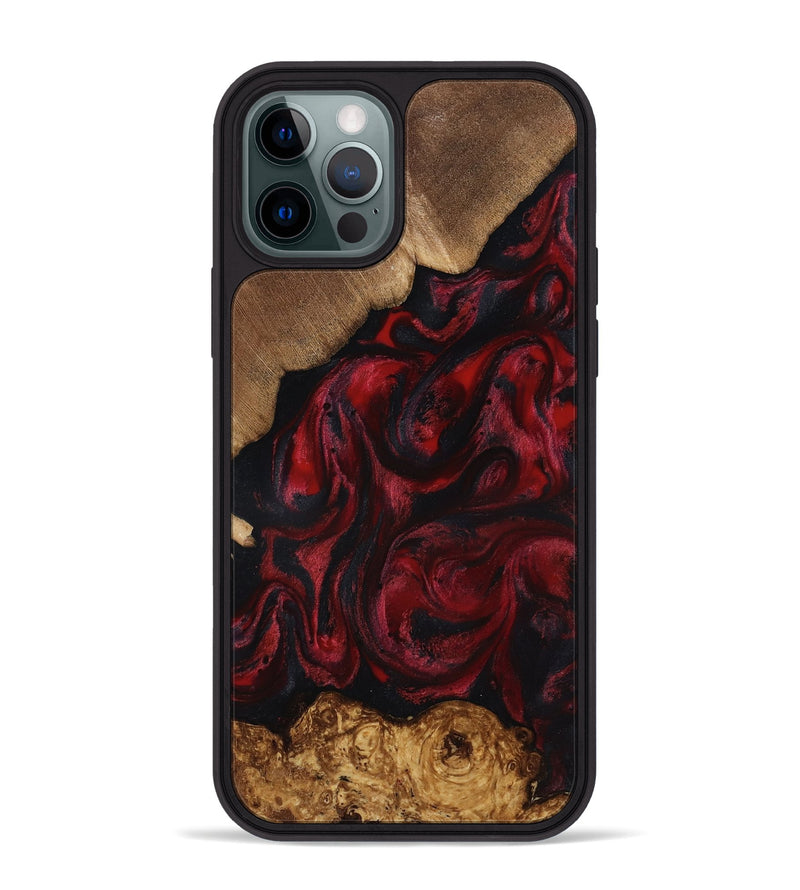 iPhone 12 Pro Max Wood Phone Case - Sol (Red, 818473)