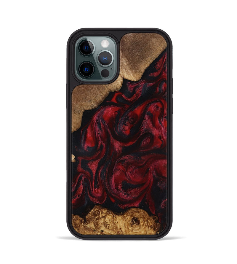 iPhone 12 Pro Wood Phone Case - Sol (Red, 818473)