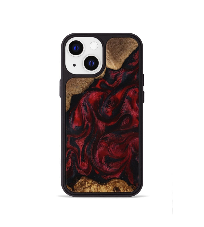iPhone 13 mini Wood Phone Case - Sol (Red, 818473)