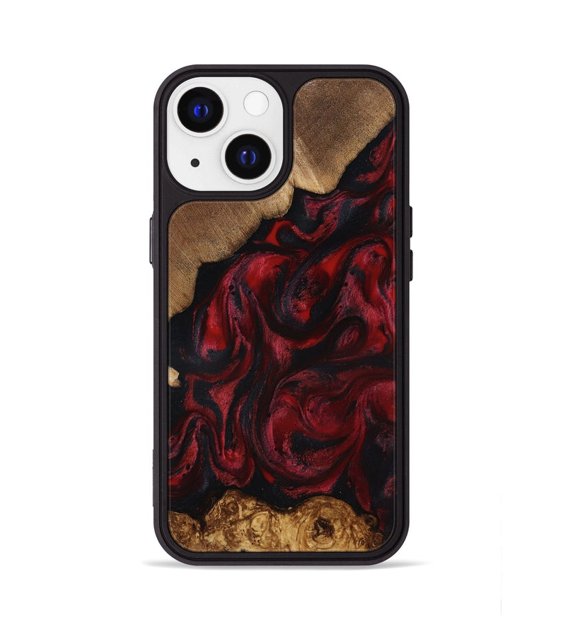 iPhone 13 Wood Phone Case - Sol (Red, 818473)