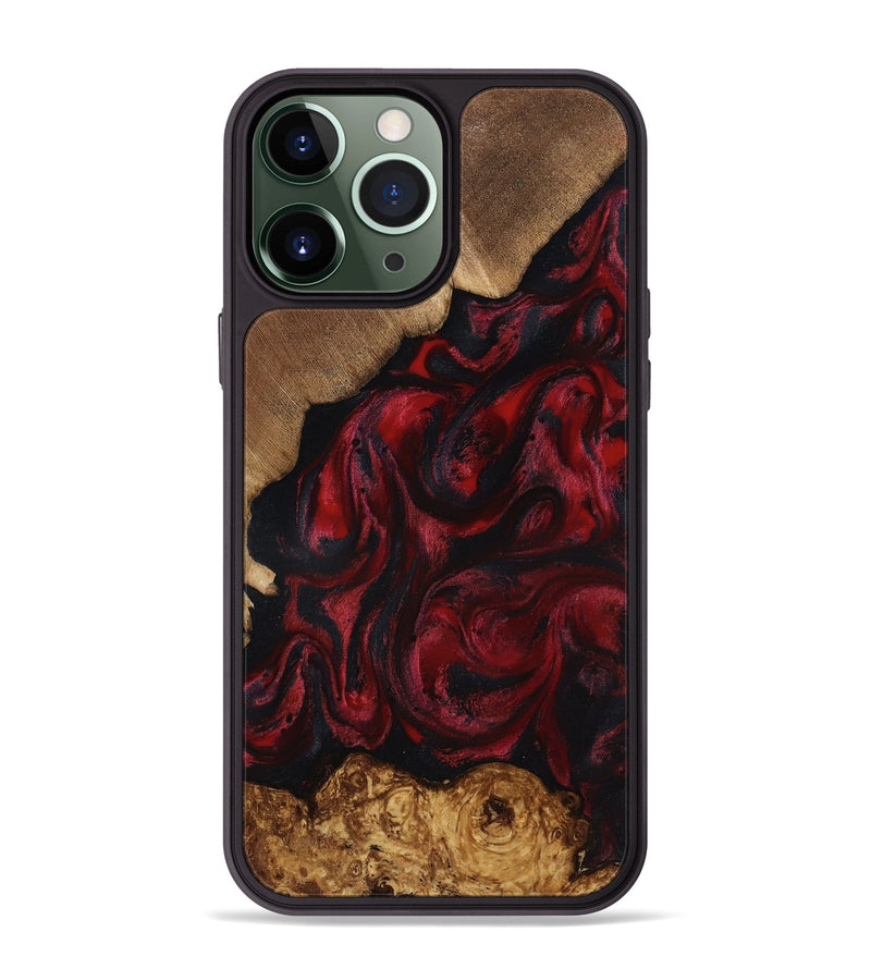 iPhone 13 Pro Max Wood Phone Case - Sol (Red, 818473)