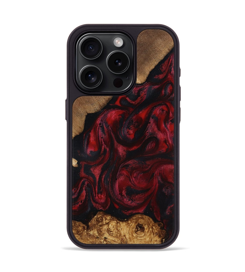 iPhone 15 Pro Wood Phone Case - Sol (Red, 818473)