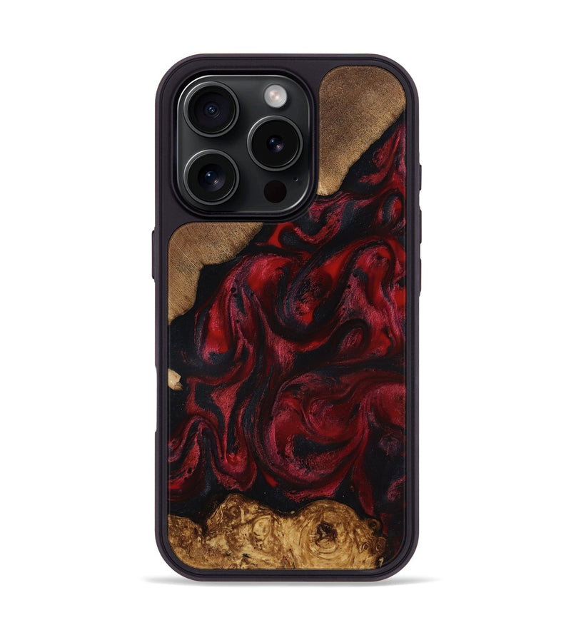 iPhone 16 Pro Wood Phone Case - Sol (Red, 818473)