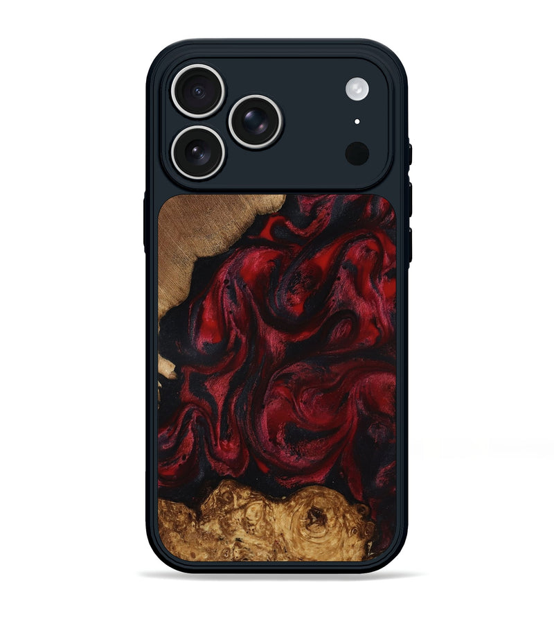 iPhone 17 Pro Max Wood Phone Case - Sol (Red, 818473)
