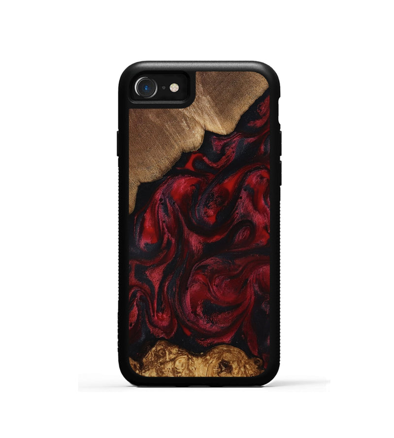 iPhone SE Wood Phone Case - Sol (Red, 818473)