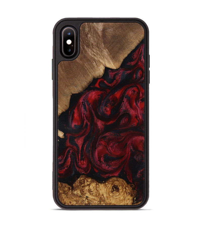 iPhone Xs Max Wood Phone Case - Sol (Red, 818473)